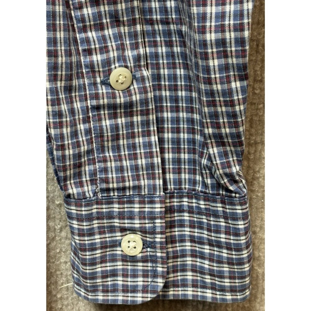 Ralph Lauren Men's Large Shirt 100% Cotton Long Sleeve Blair Button Plaid GUC - Picture 5 of 14